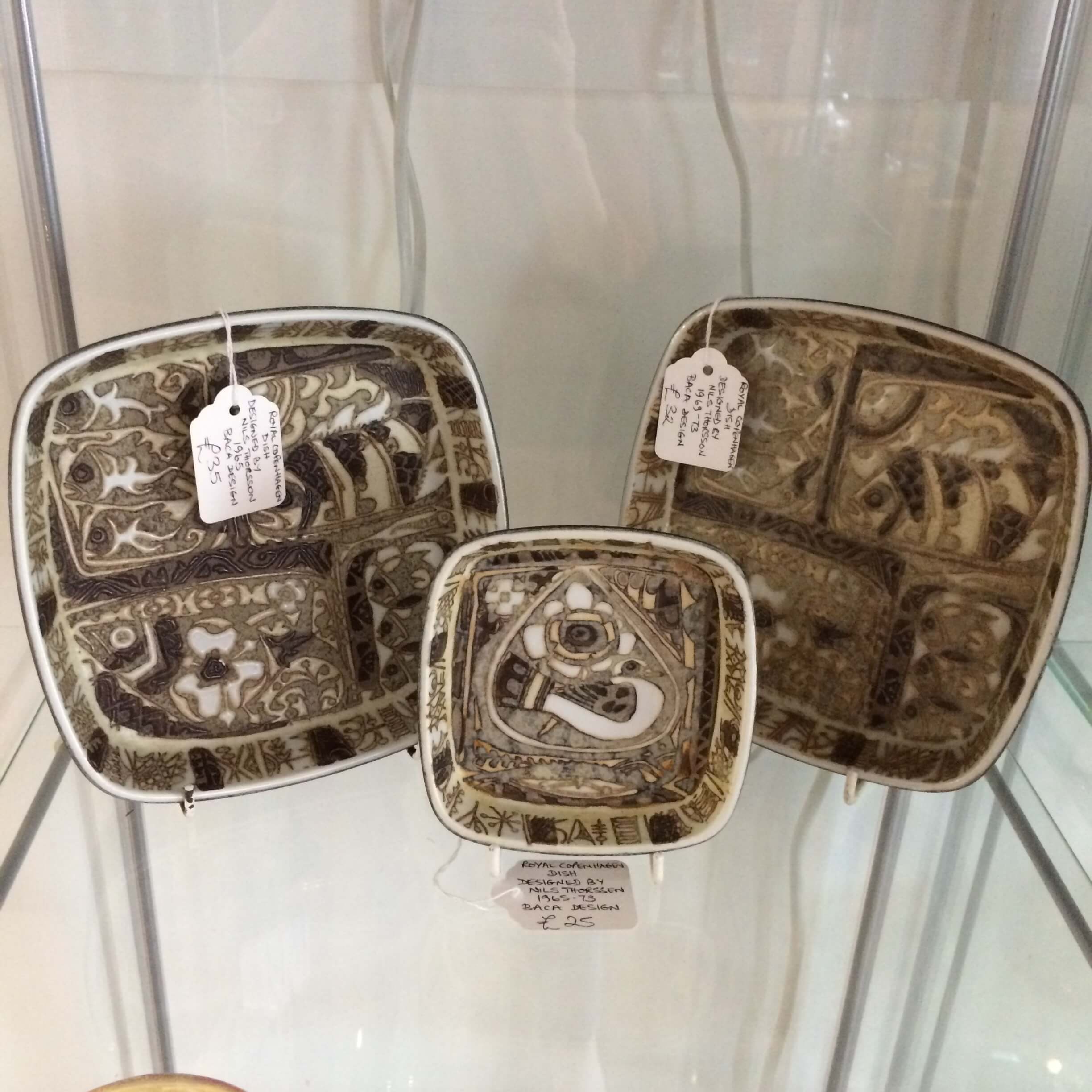 Selection of Nils Thorsson Royal Copenhagen Dishes